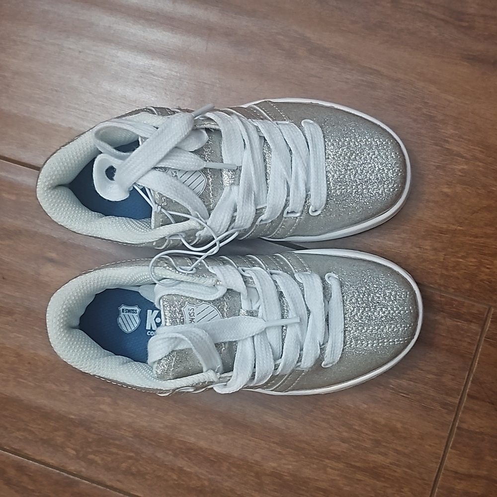 Glitter K-swiss sneakers, size 11, silver color